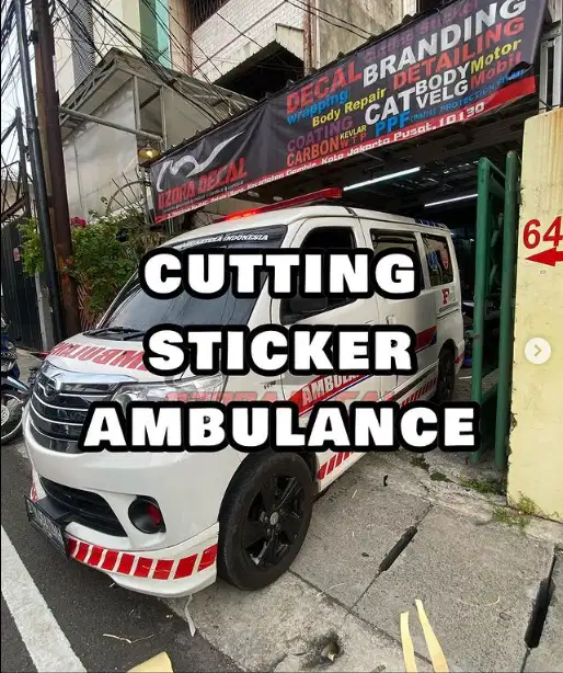 Cutting sticker mobil gran max ambulance