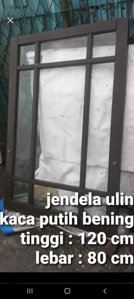 Jendela ulin bekas layak pakai