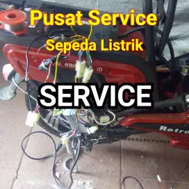 Roda ban sepeda listrik bengkel service sparepart bergaransi.