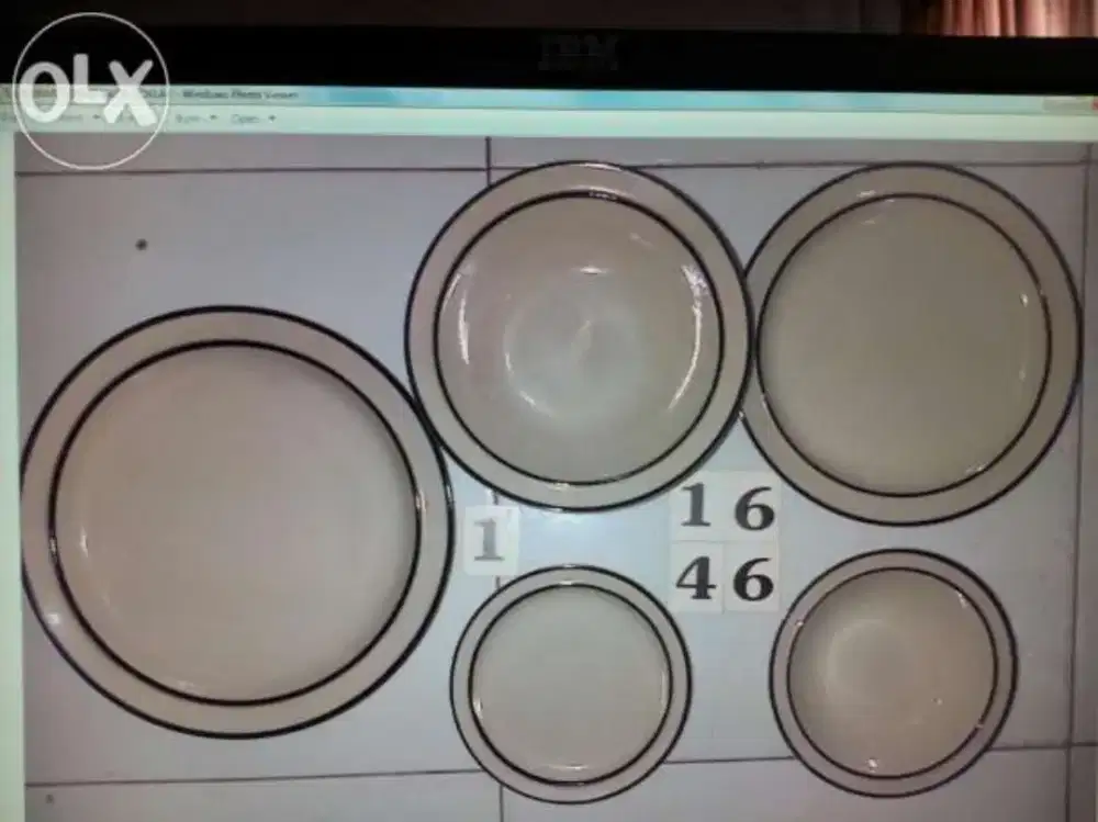 Piring baru murah aneka bentuk cuci gudang