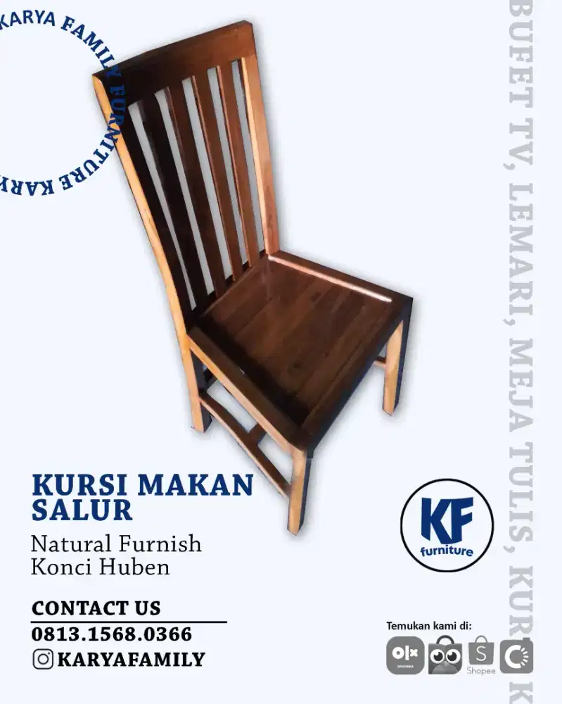 Kursi makan Jati satuan bisa borongan