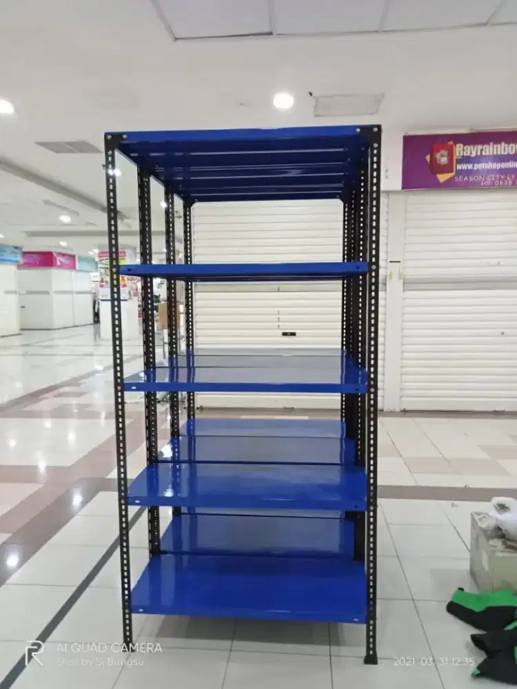 Ready stok gan rak besi siku lubang serbaguna