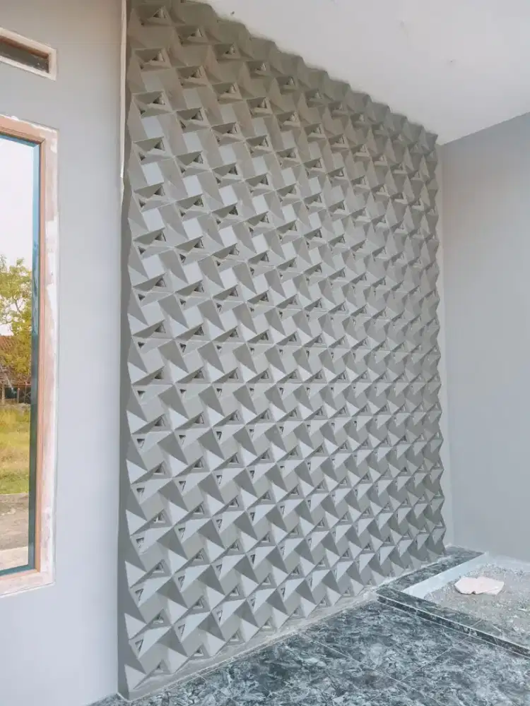 Roster minimalis bahan beton dan bahan gravel