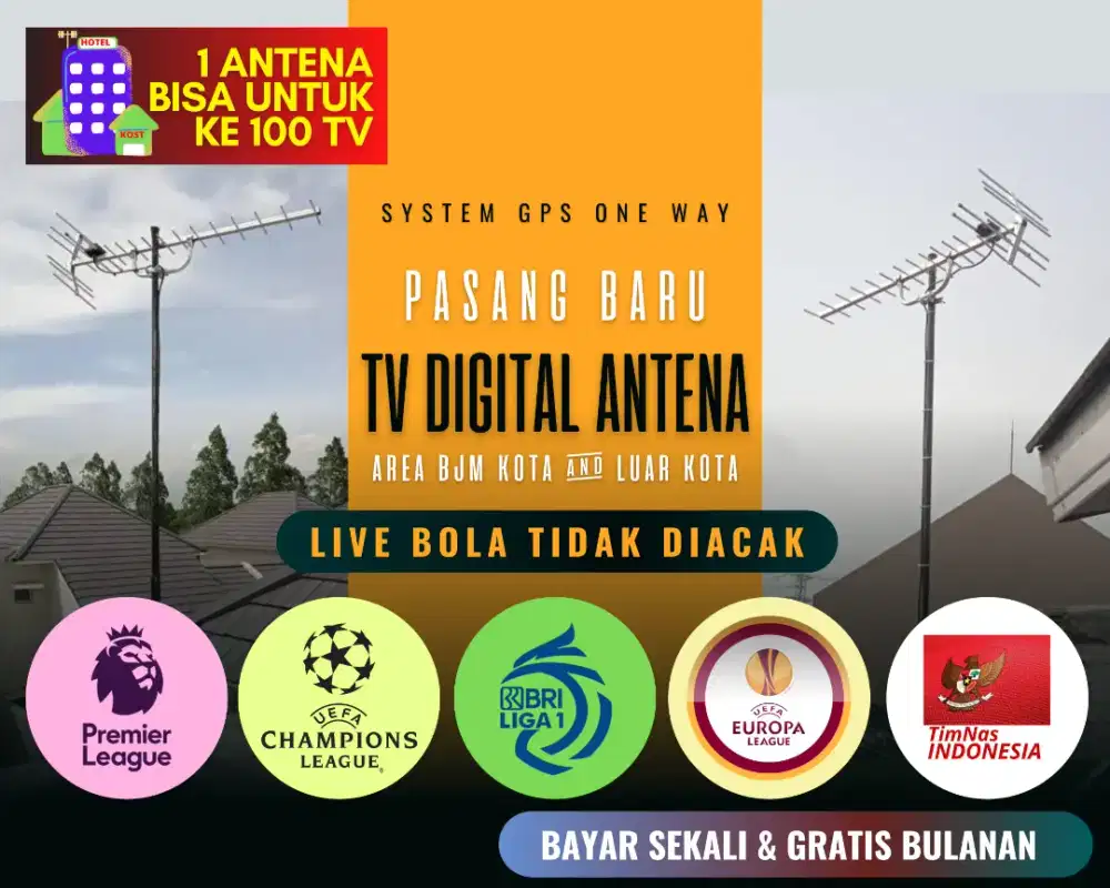 LIVE Bola #Antena tv dan pasang