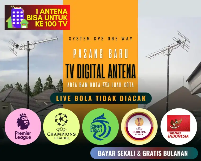 LIVE Bola #Antena tv dan pasang