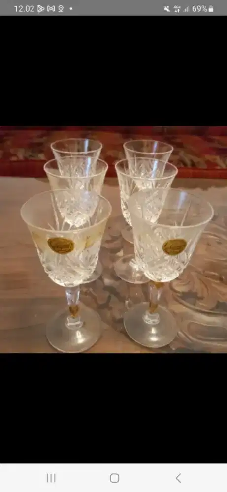 Gelas Antik Crystal D'Arques