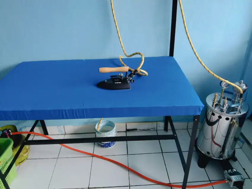Setrika Uap Laundry Konveksi Thrift,Mesin Pengering,Paket Laundry,Meja