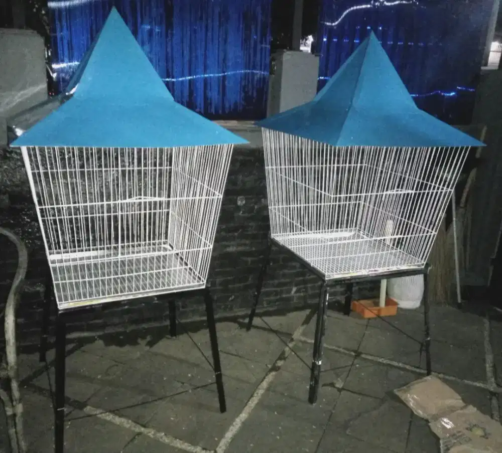 Kurung burung beo dll besar atap kerucut baru siap kirim