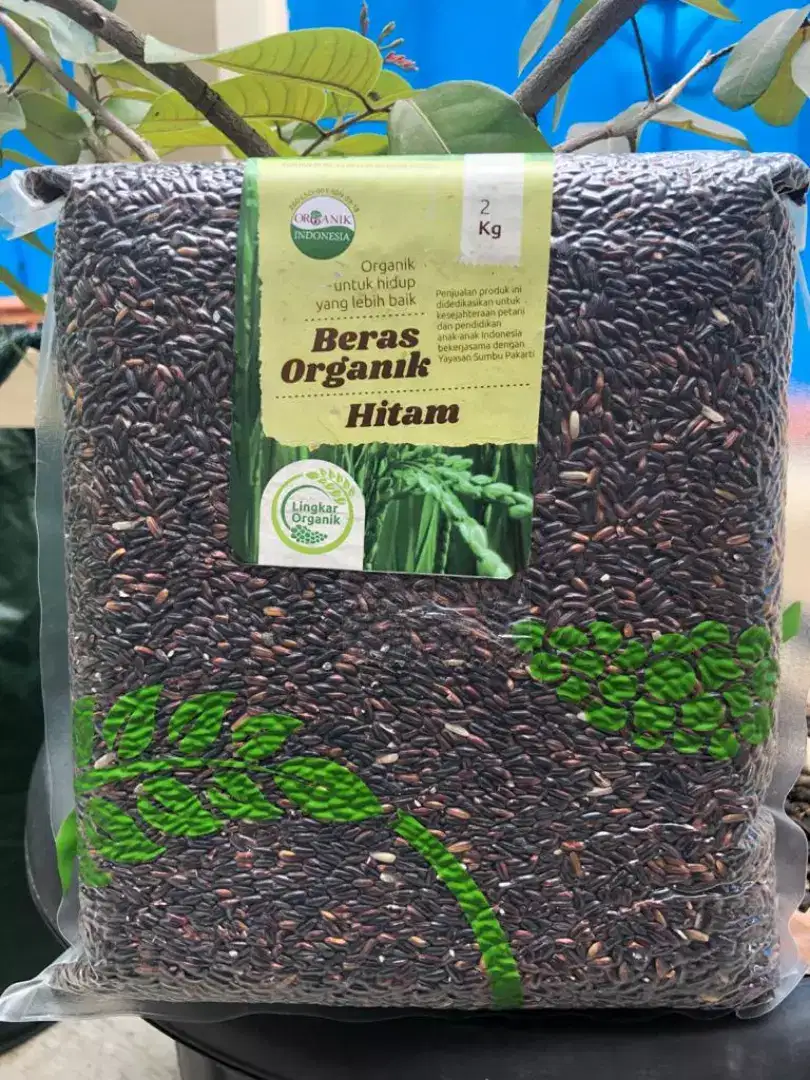 Beras hitam organik 2 kg vacum