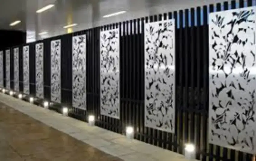 Pintu pagar dorong minimalis anti karat 5252 termurah