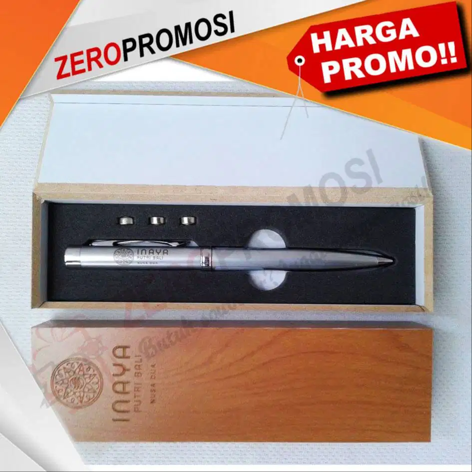 PEN 3 in 1 dengan KOTAK KAYU