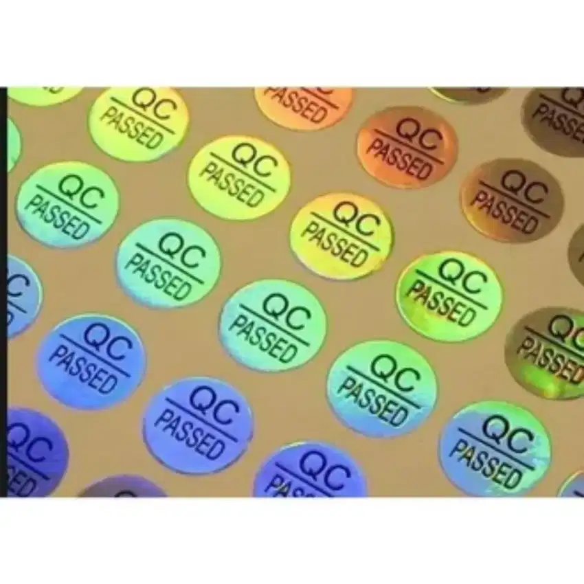 Stiker skuriti &stiker hologram untuk segel toko atau konter