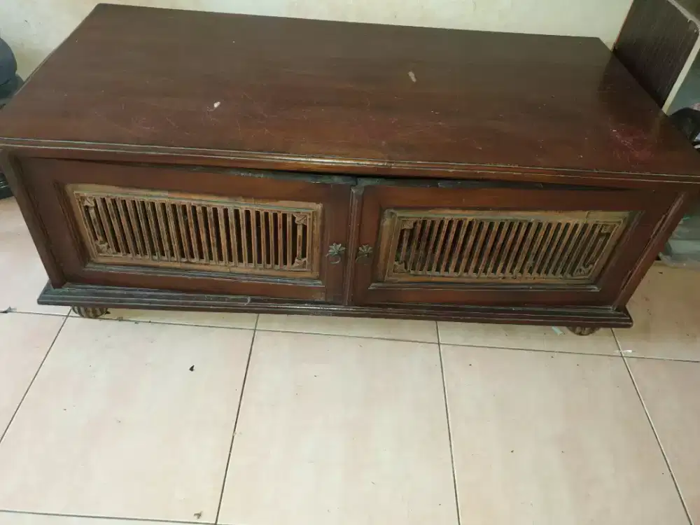 Meja kayu jati asli