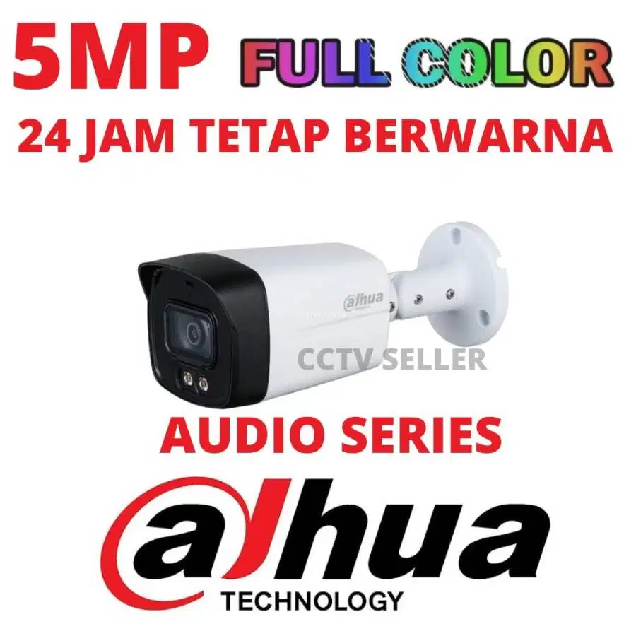 PAKET CCTV FULL COLOR AUDIO 5MP DAHUA (HDD 1TB)
