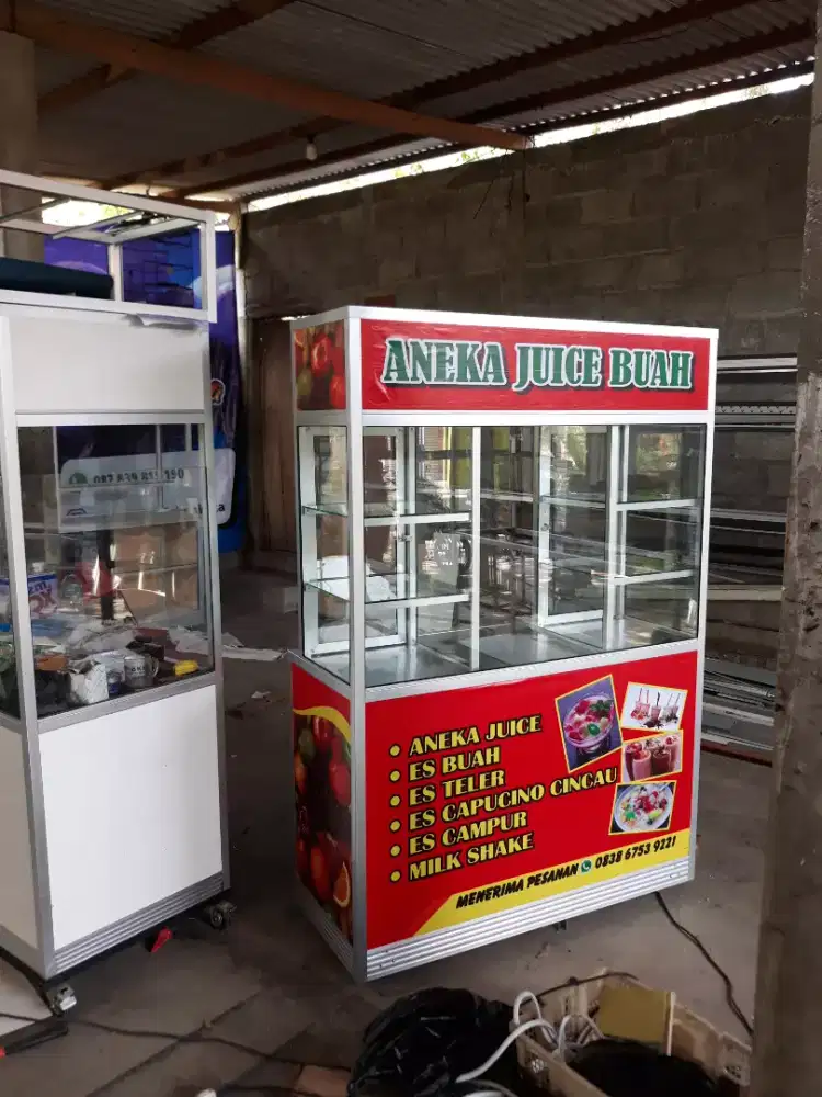 etalase jus buah es kuwud sop buah enak murah gratis desain dan gambar