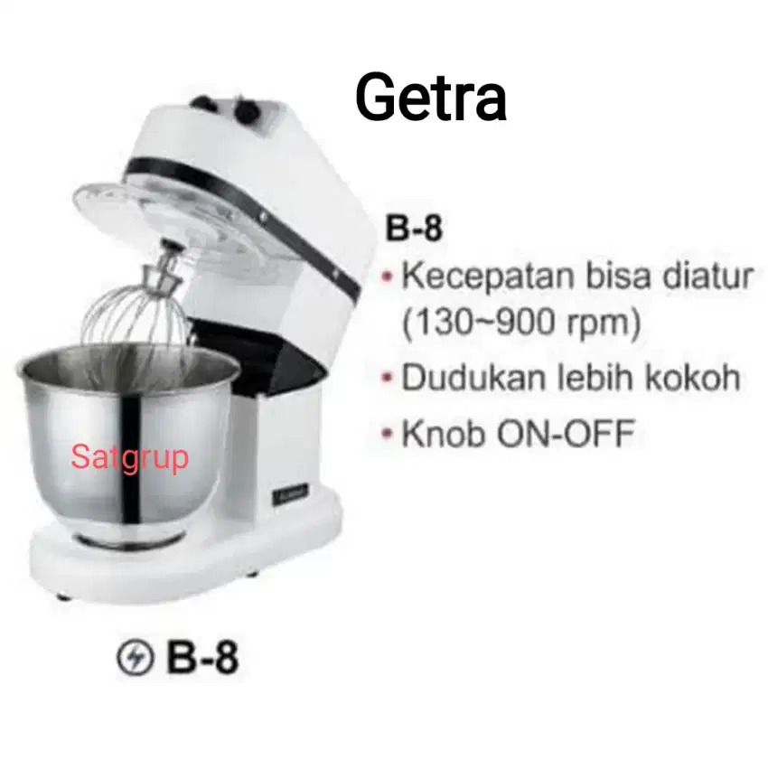 Mixer planetary 3 adukan getra B-8 alat pengaduk adonan roti b8