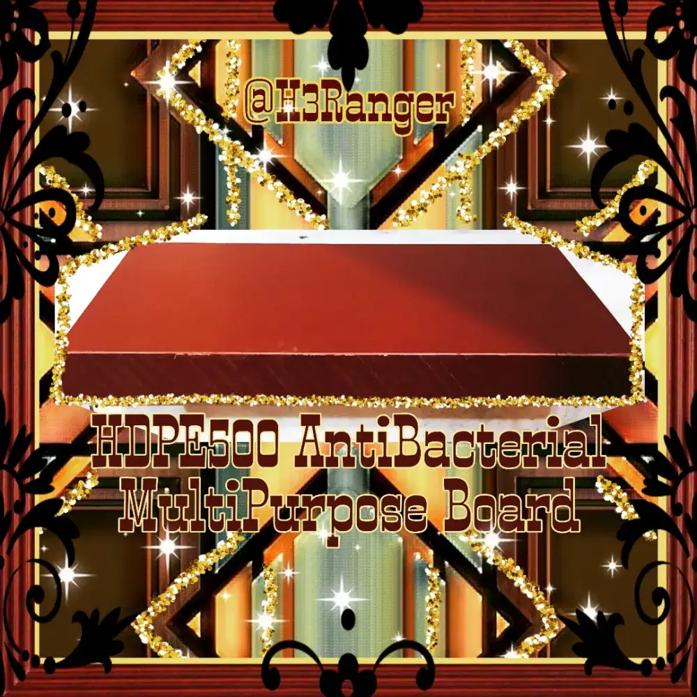 Talenan Plastik Tebal HDPE 500 Coklat 2.5x17x27cm Buatan Eropa