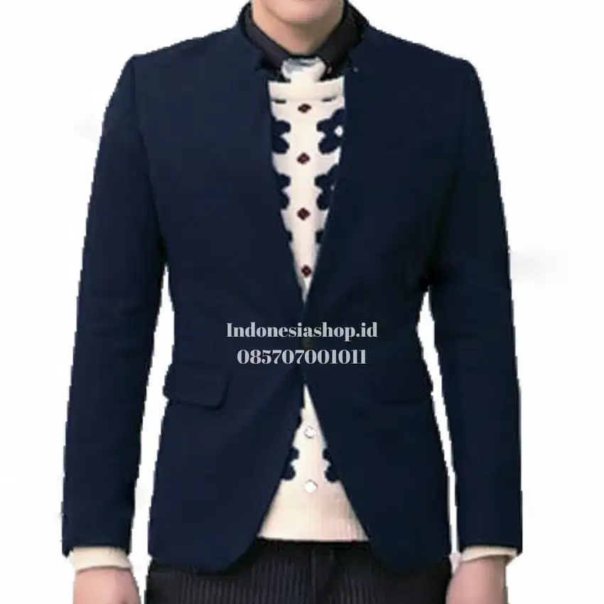Blazer Royal Blue Skinny Korean Style – SK83