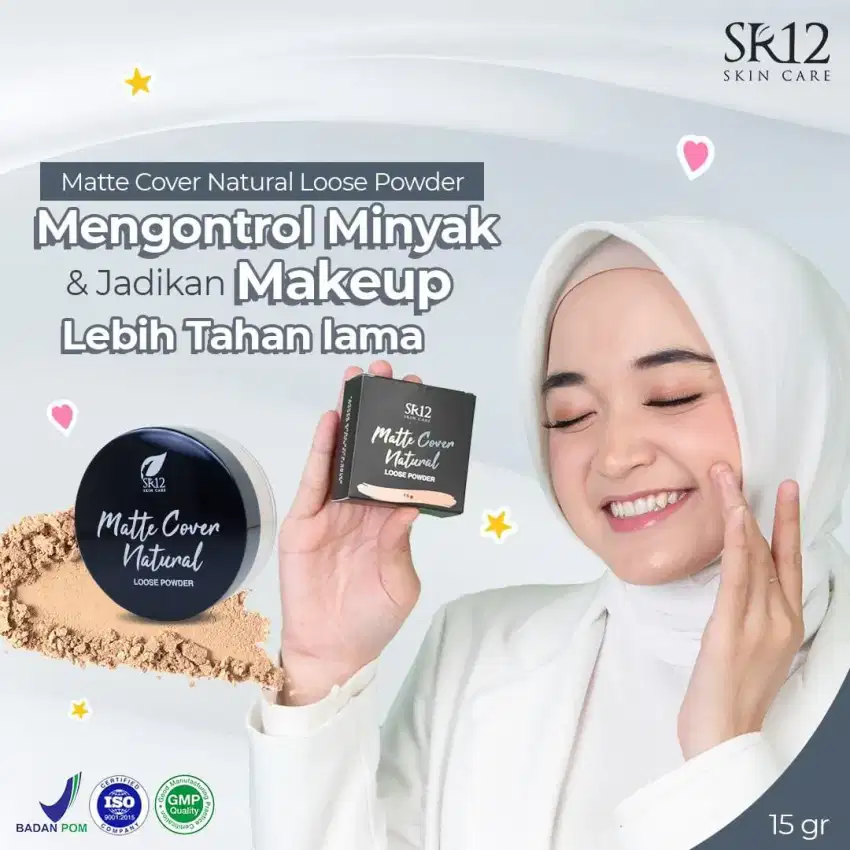 bedak tabur matte cover natural SR12