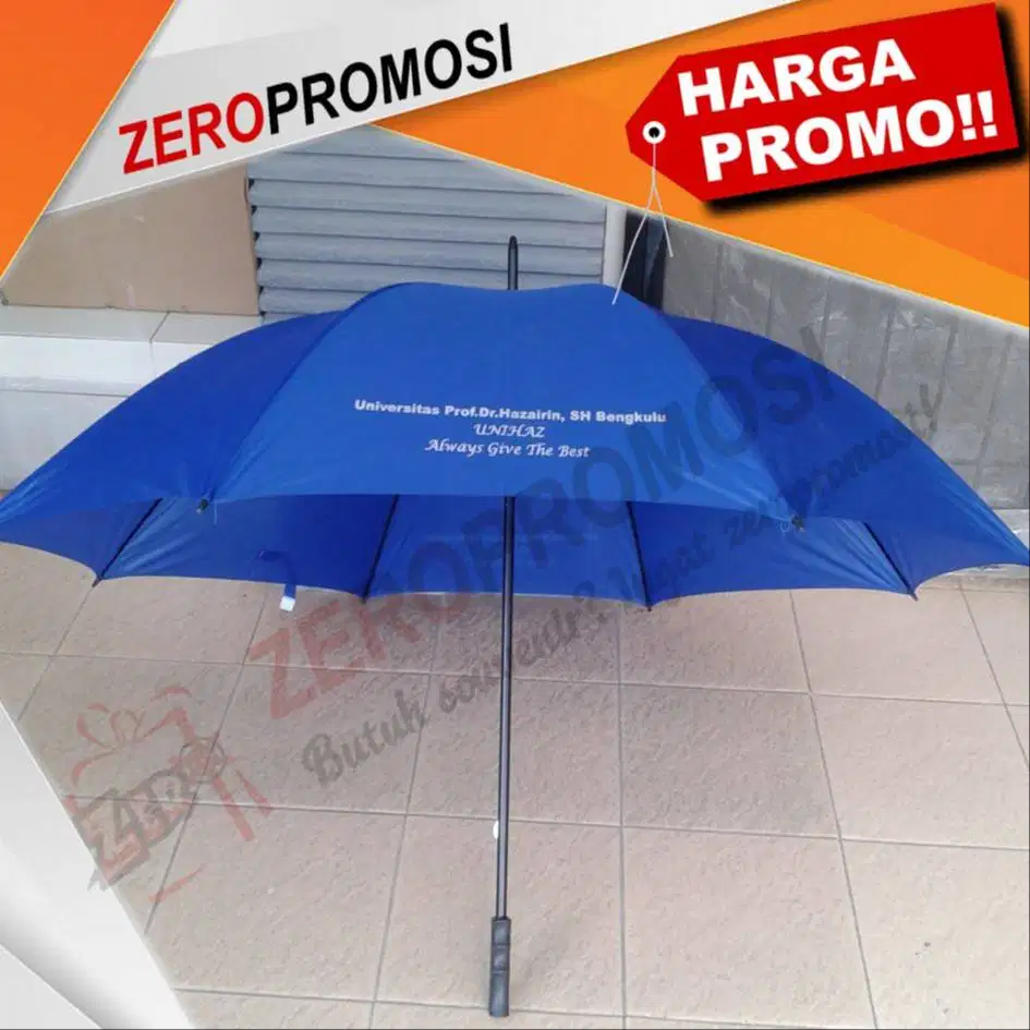 Souvenir Payung Golf Manual Lapis Silver Sarung Plastik