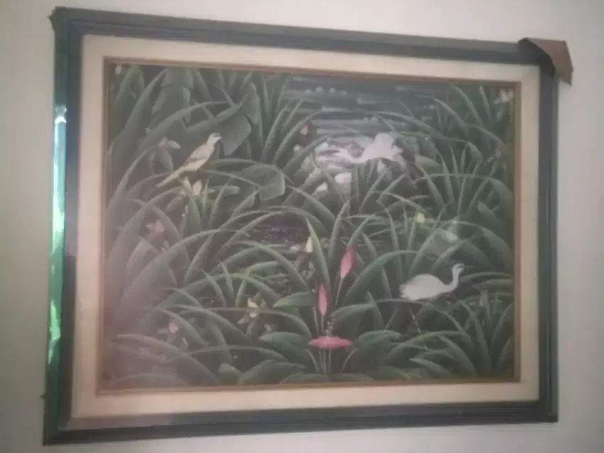 Lukisan burung & bunga