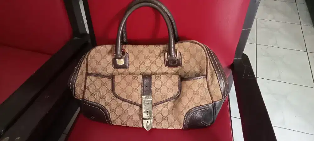 Jual tas jinjing bahan canvas dan kulit tebal ukuran 35 cm X 22 cm