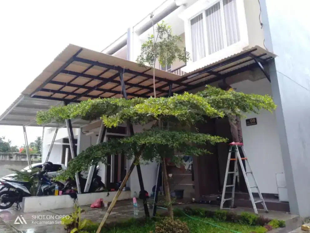 Kanopi baja ringan atap spandek untuk garasi Tangsel