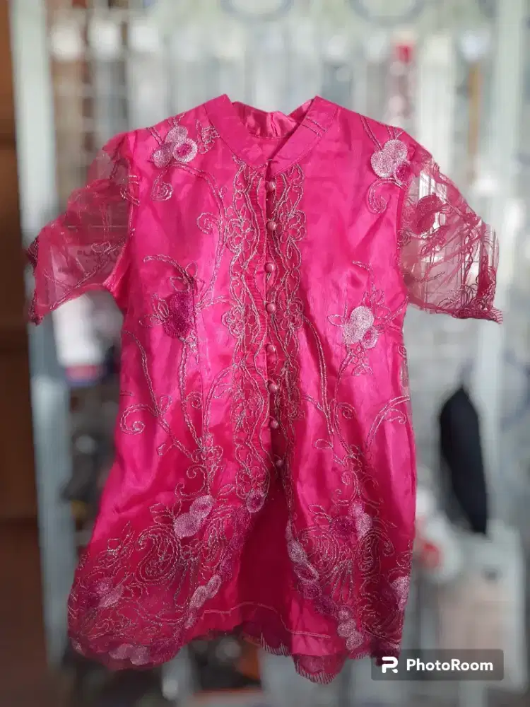 Kebaya Pink Kutubaru Shanghai Encim Bali All size muat sampe XXL