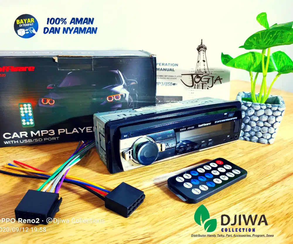 Audio Tape MP3 Radio Mobil Bluetooth Flasdish 60 Watt New Garansi