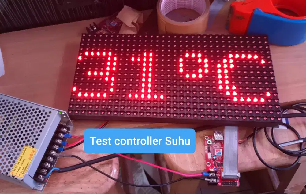 Controller temperatur suhu running text