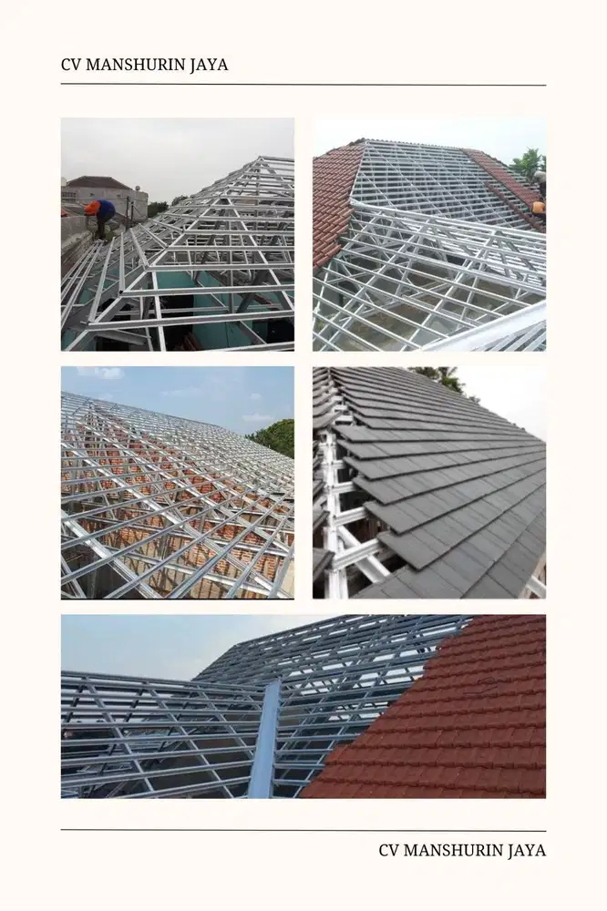 Kontruksi Baja Ringan Rangka Atap Galvalum