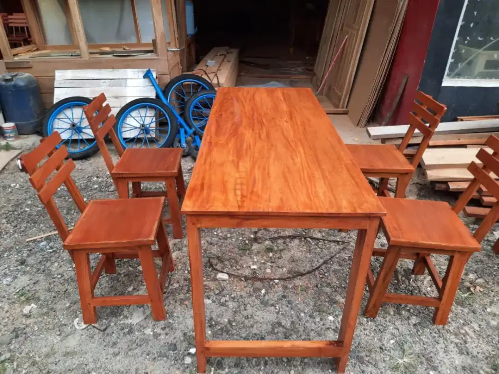 Produksi Meja panjang kursi set