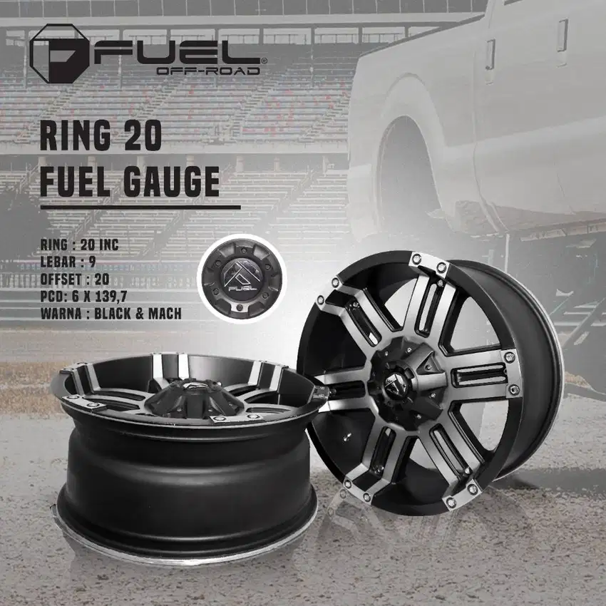 Velg Fuel Gauge, Colour Black and March, Size R 20, ET : 25