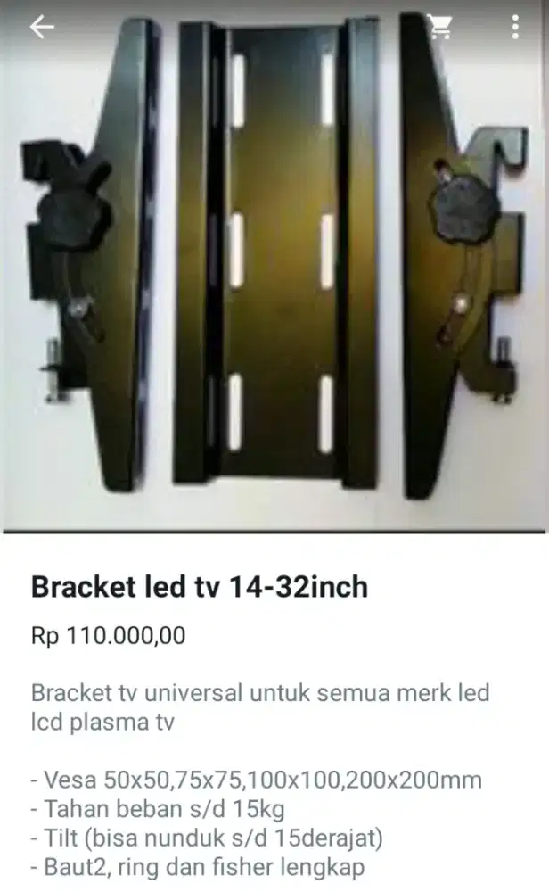 braket breket tv led pasang