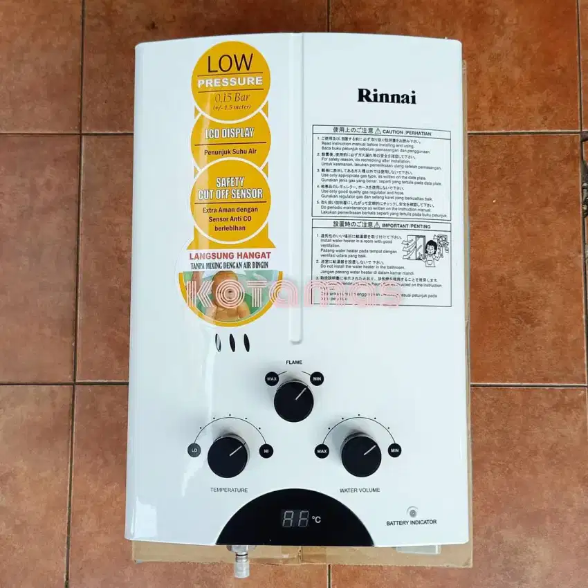 Water Heater Gas Rinnai 5 Liter Pemanas Air Kamar Mandi