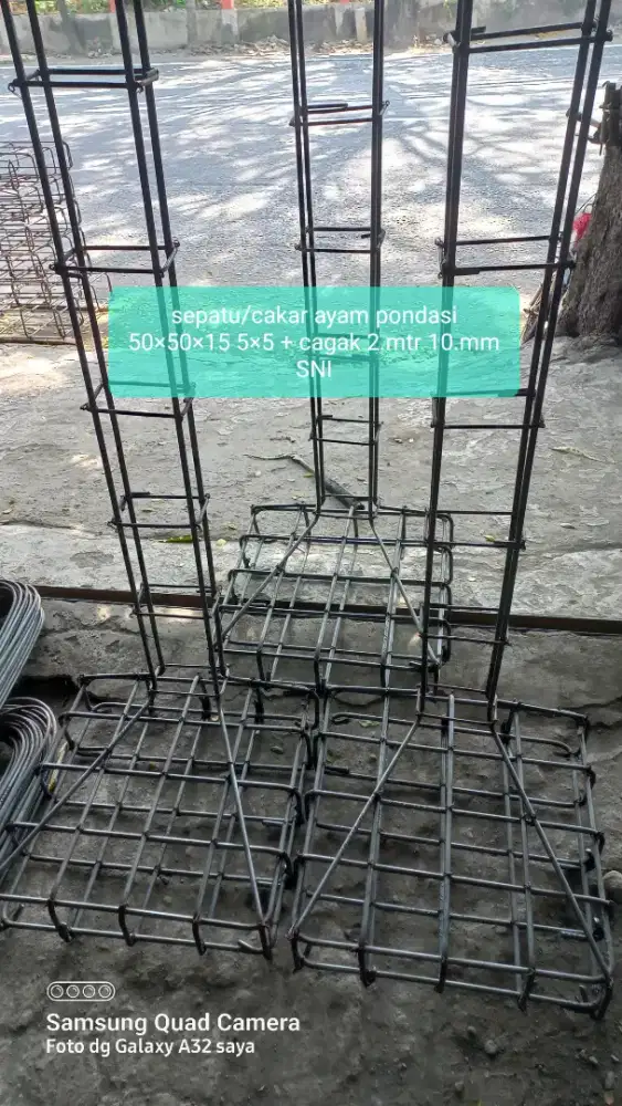 Besi cakar ayam pondasi 50×50+cagak