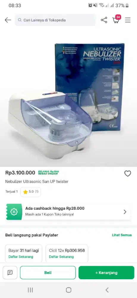 Twister ultrasonic nebulizer san up