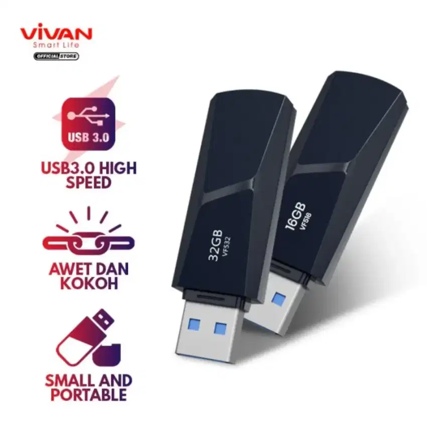 Vivan Flashdisk 16GB 32GB 64GB USB USB3.0 Flashdrive Flash Disk Drive