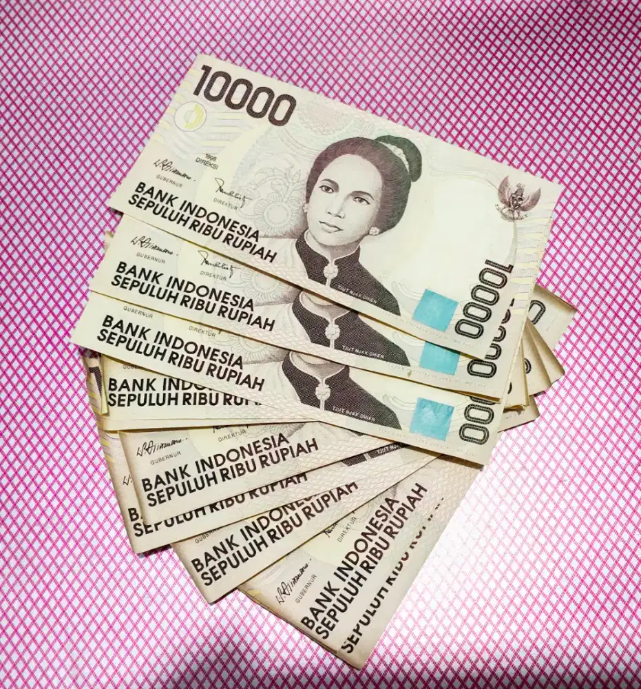 Uang 10rb tahun 1998 stock 11 lembar 30rb/lembar