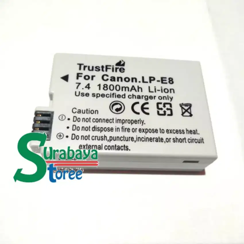 Baterai LP-E8 1800mAh for Kamera Canon EOS 550D 600D 650D 700D, dll