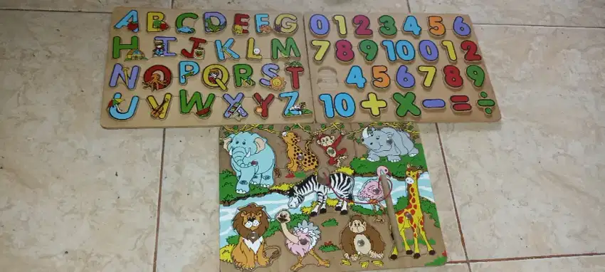 Dijual mainan edukasi anak puzzle kayu