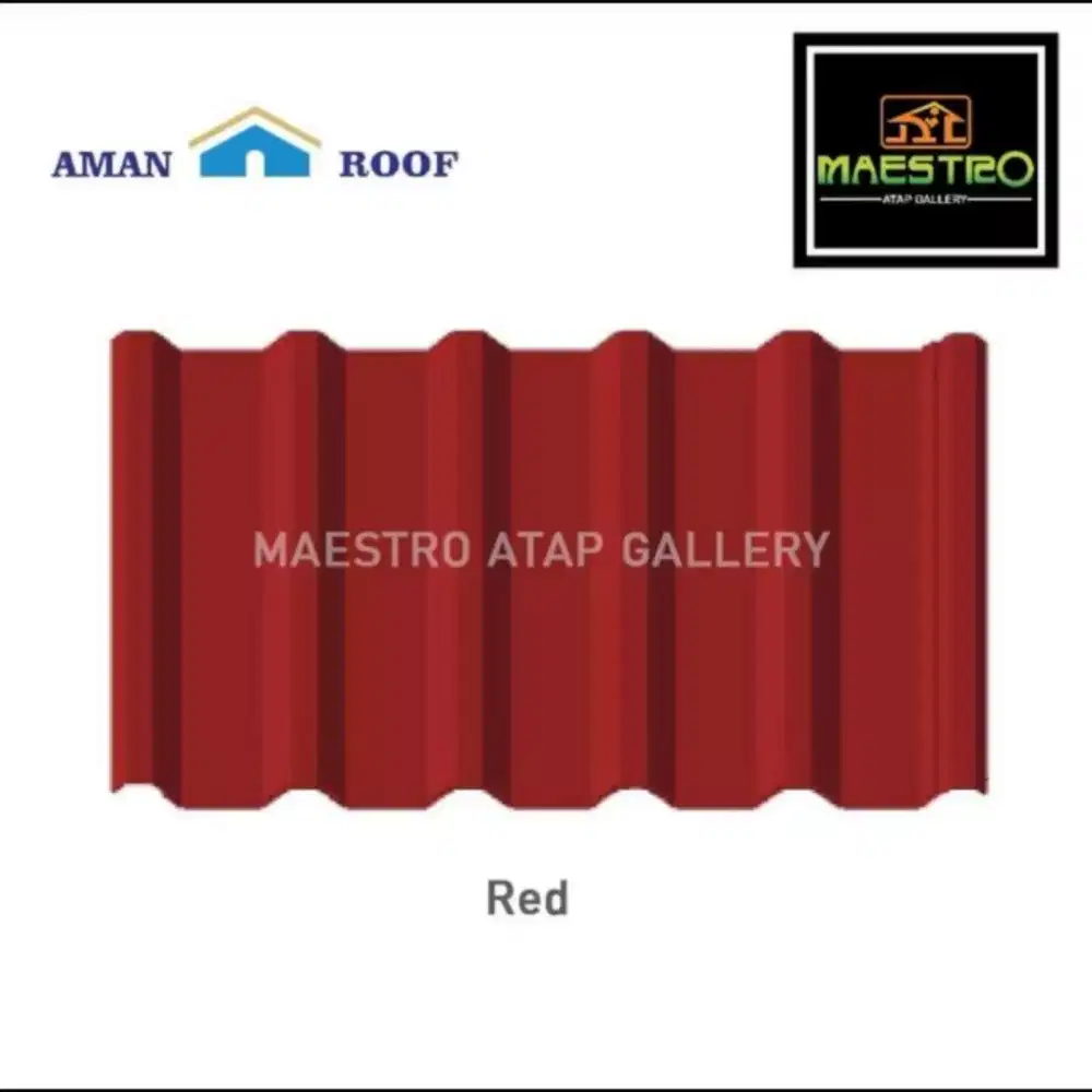 Atap UPVC Amanroof warna merah