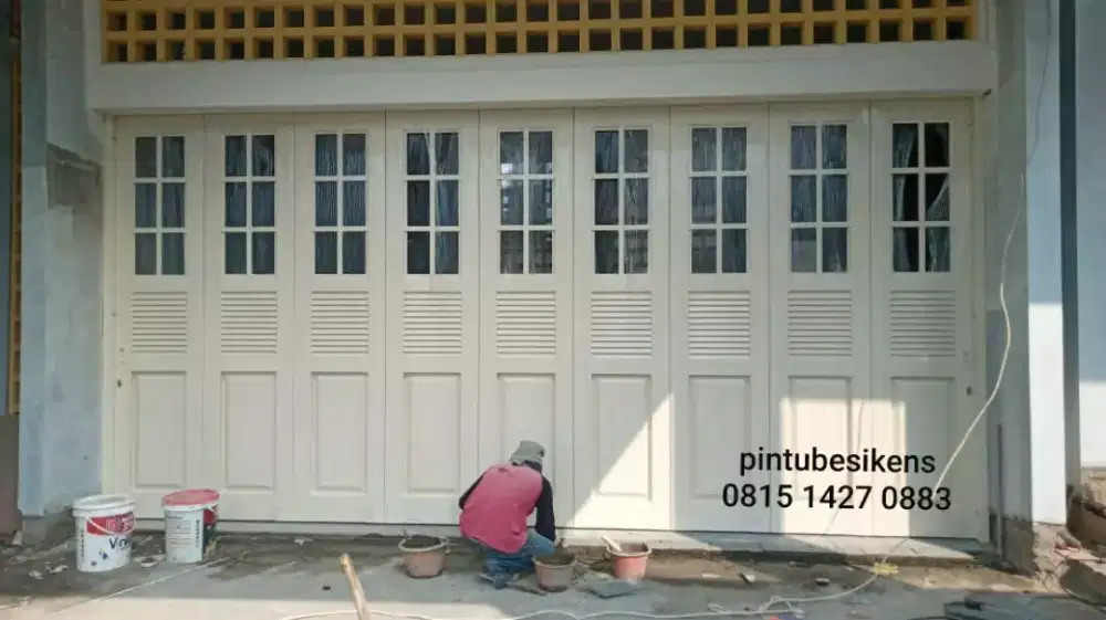 Pintu sliding tikung garasi