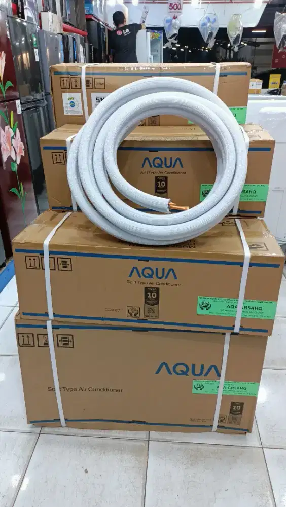 AC BARU,AC AQUA/SANYO [1/2PK]  HARGA PLUS PASANG GARANSI RESMI PABRIK