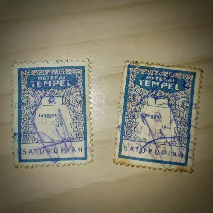Materai/Meterai/Perangko/Prangko Pos 1 Rupiah Thn 1971 - 1975 Kuno