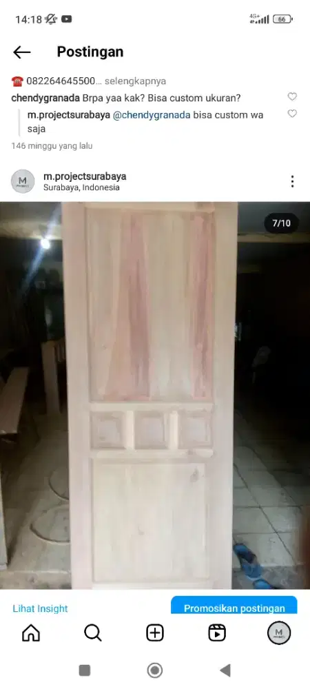 Pintu kamar pintu kusen