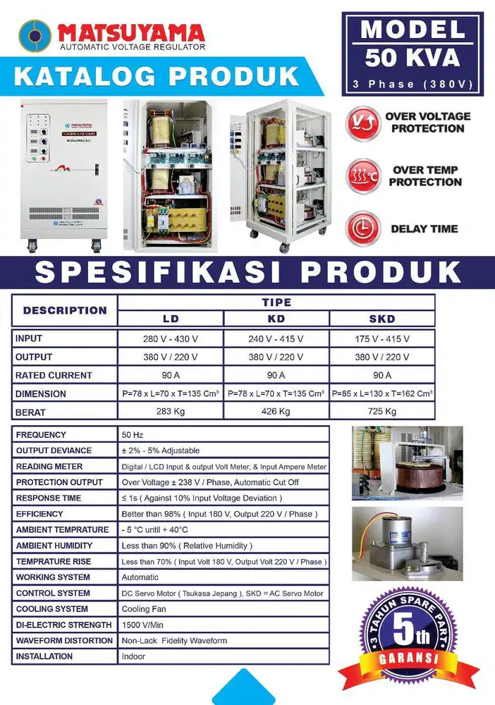 MATSUYAMA stabilizer 90Kva dan 50Kva