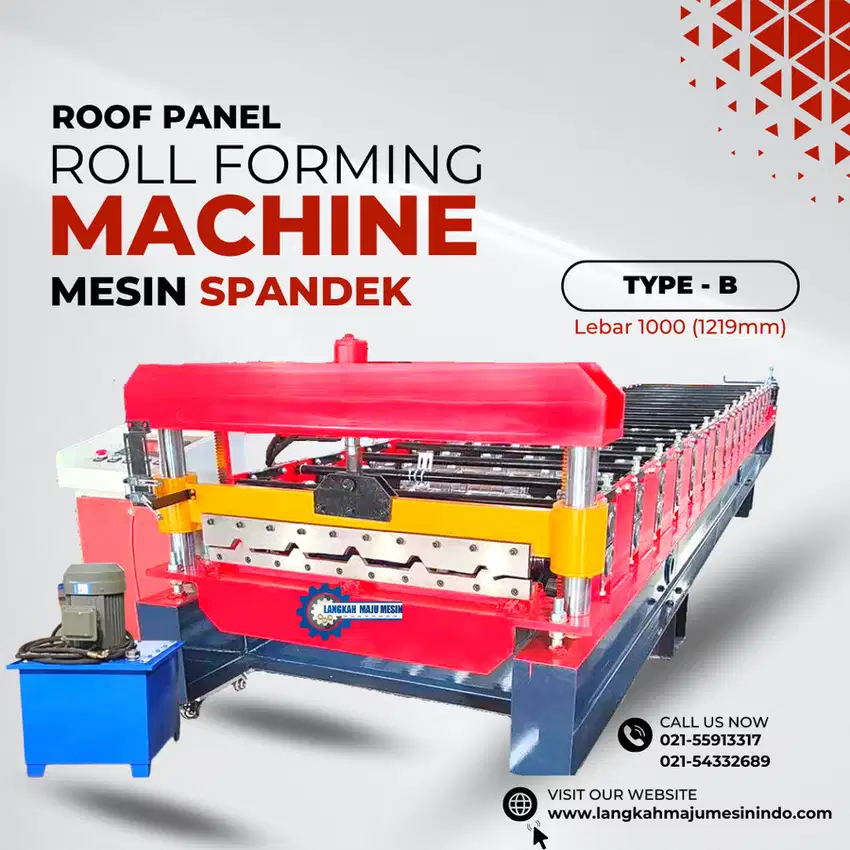 Mesin Spandek 1000 / Roof Panel Machine / Roll Forming Machine Type B