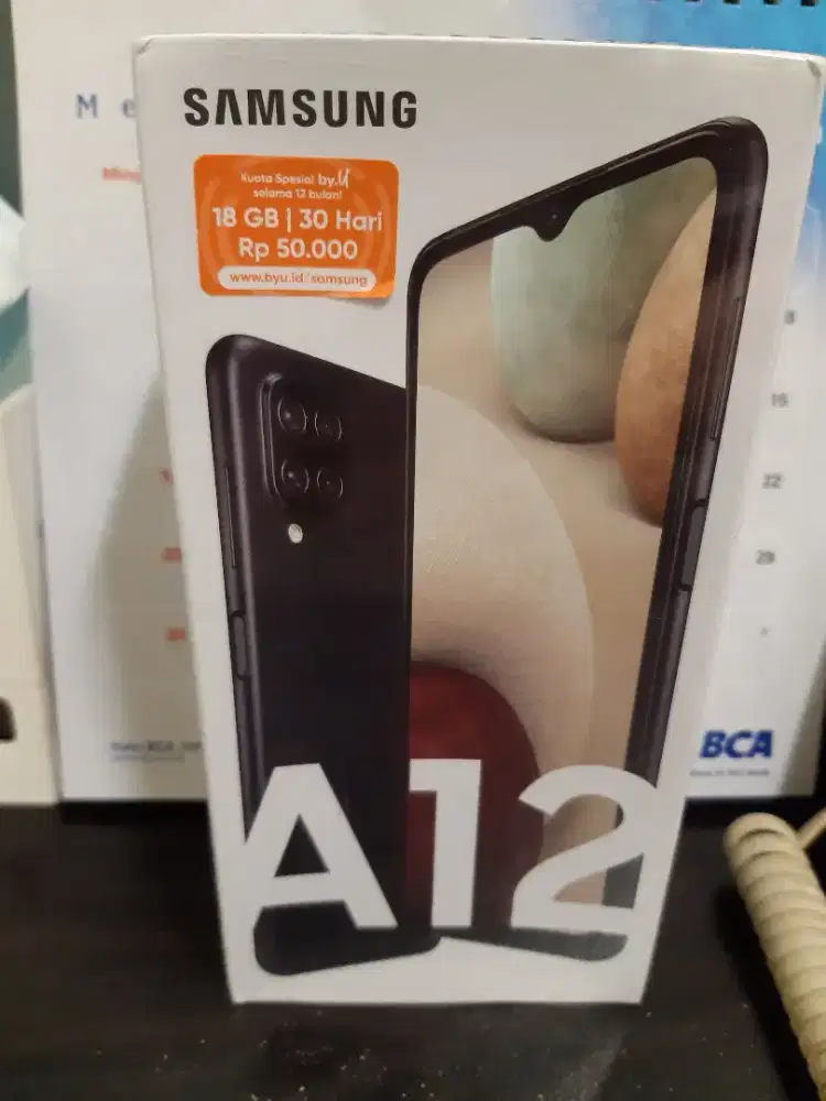 Dijual HP Merk Samsung A 12 Black  RAM 4/128 GB