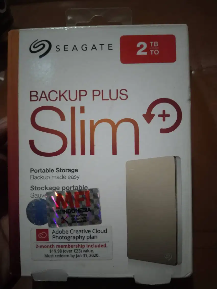 Seagate Backup Plus Slim 2TB / BUP 2 TB / Harddisk / HDD Eksternal